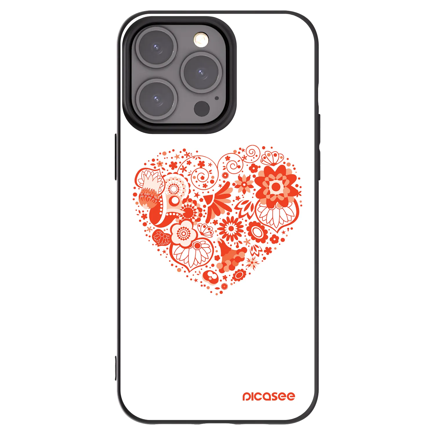 Picasee crna silikonska maskica za Apple iPhone 15 Pro Max - Big heart