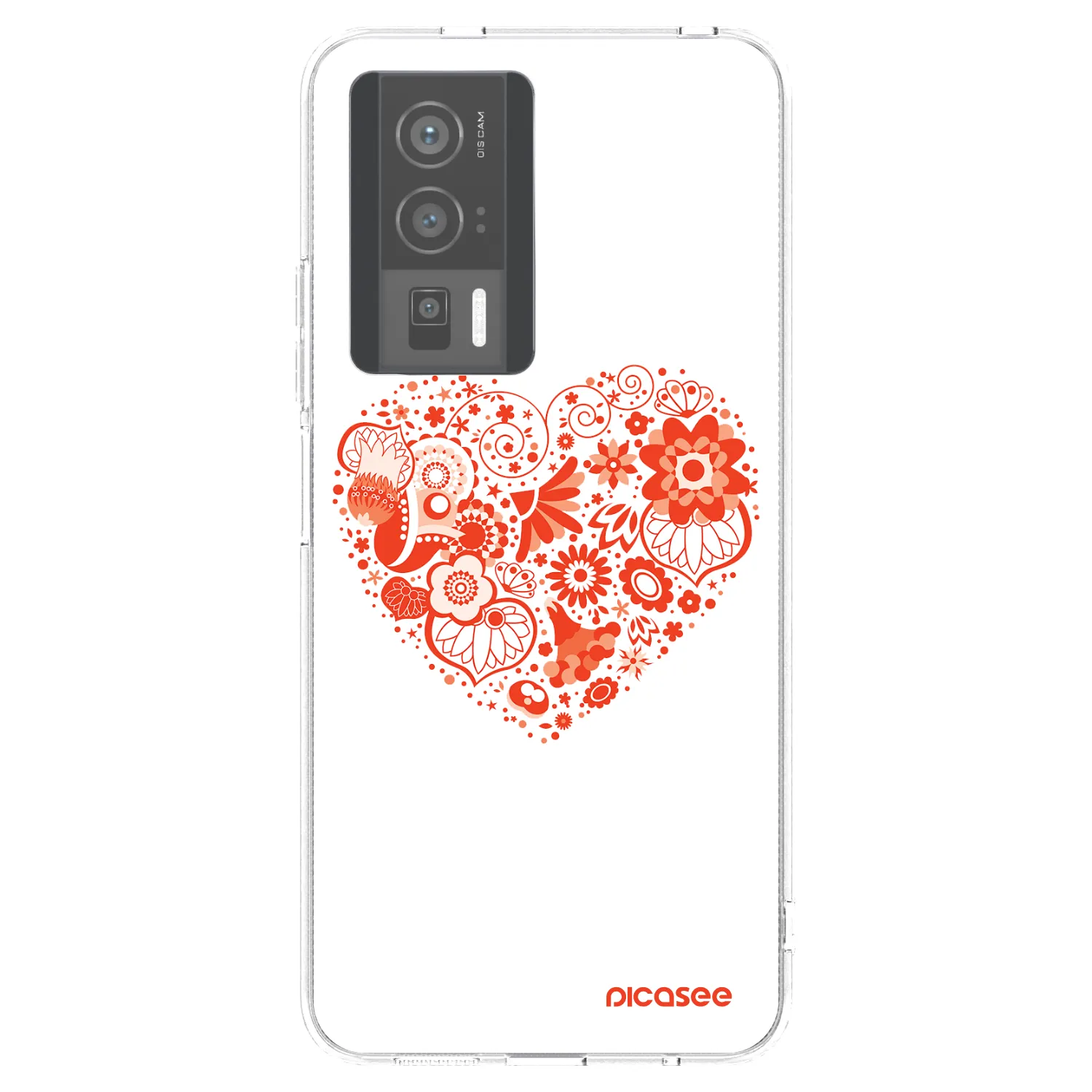 Picasee silikonska prozirna maskica za Xiaomi Poco F5 Pro 5G - Big heart
