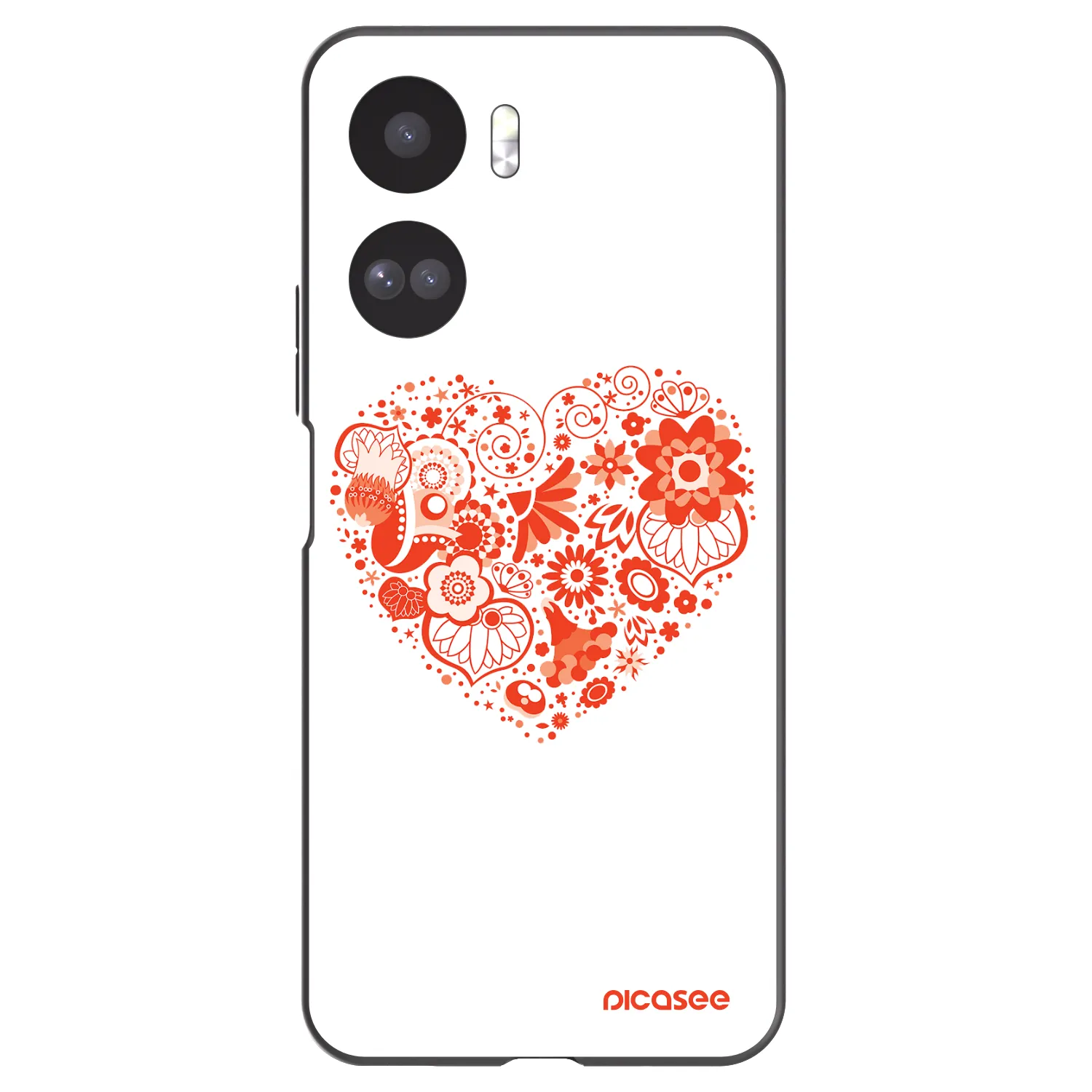 Picasee crna silikonska maskica za Honor 90 Lite 5G - Big heart