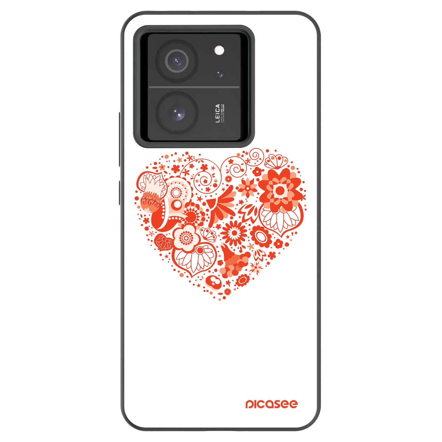 Picasee crna silikonska maskica za Xiaomi 13T - Big heart