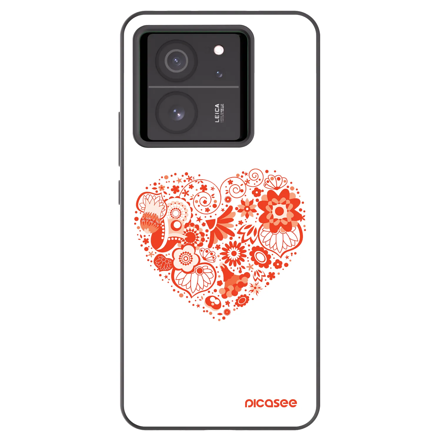 Picasee crna silikonska maskica za Xiaomi 13T Pro - Big heart