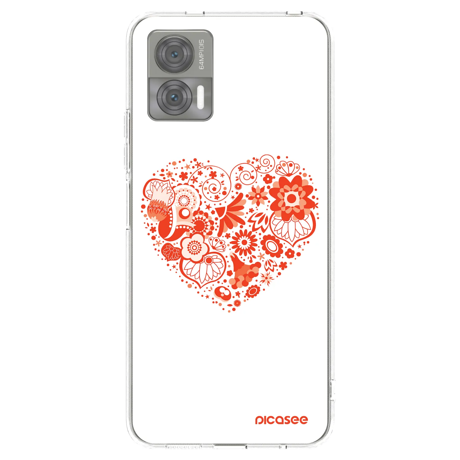 Picasee silikonska prozirna maskica za Motorola Edge 30 Neo - Big heart