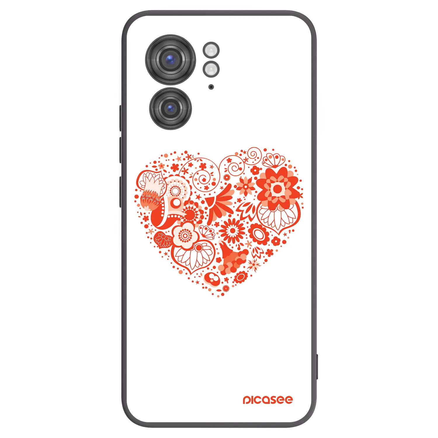 Picasee crna silikonska maskica za Motorola Edge 40 - Big heart