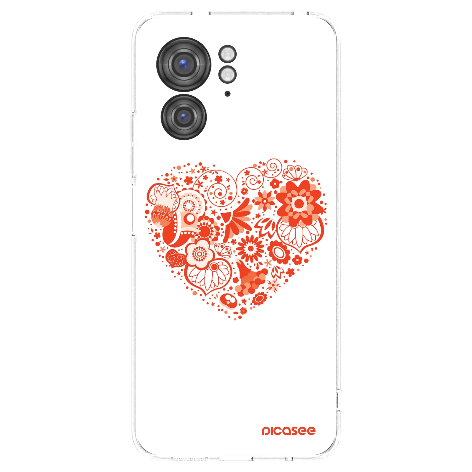 Picasee silikonska prozirna maskica za Motorola Edge 40 - Big heart