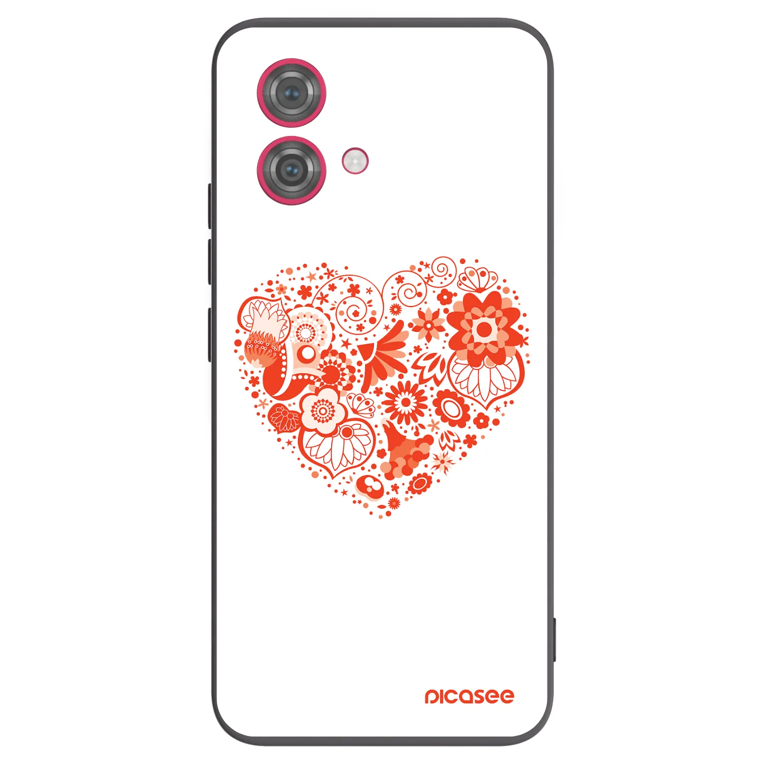 Picasee crna silikonska maskica za Motorola Moto G84 5G - Big heart