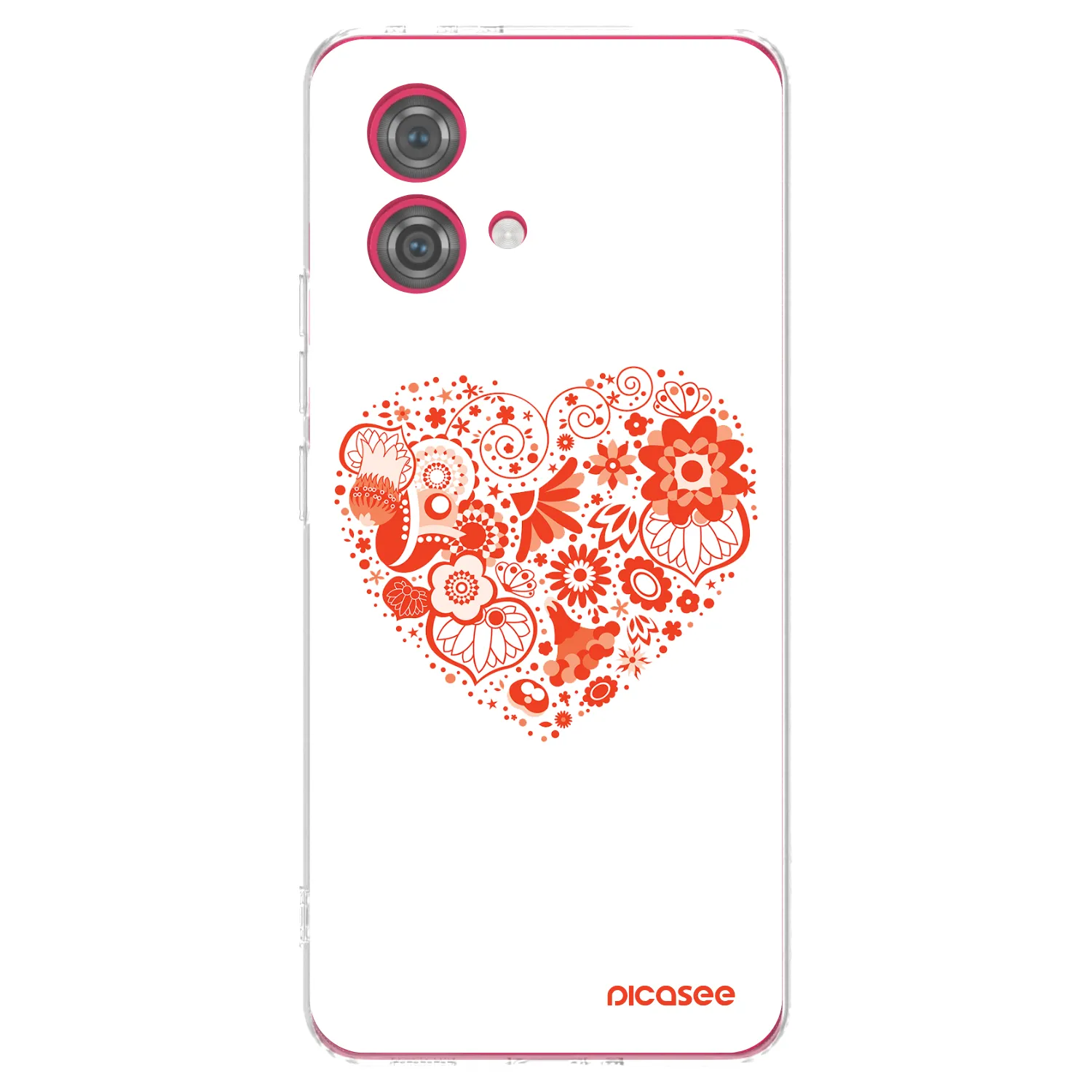 Picasee silikonska prozirna maskica za Motorola Moto G84 5G - Big heart
