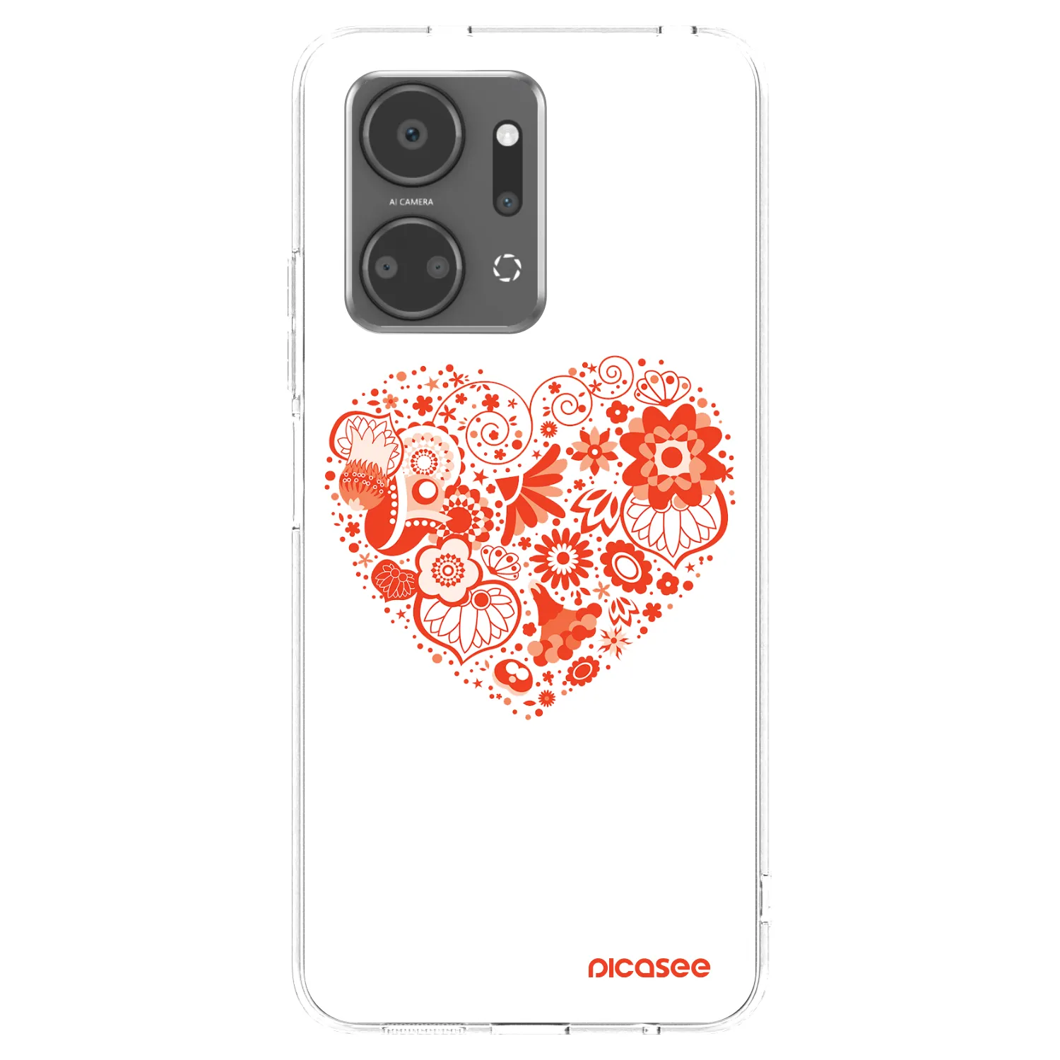 Picasee silikonska prozirna maskica za Honor X7a - Big heart