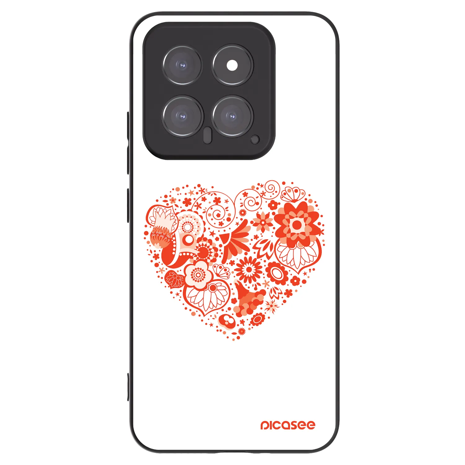 Picasee crna silikonska maskica za Xiaomi 14 - Big heart