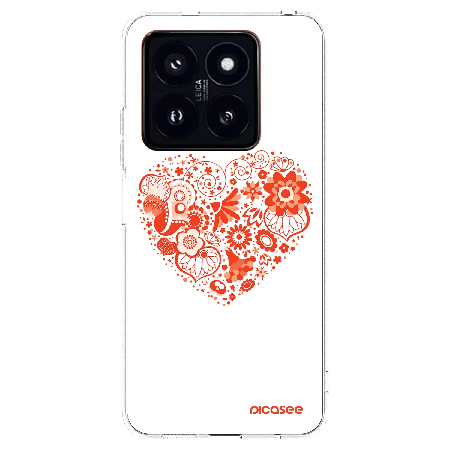 Picasee silikonska prozirna maskica za Xiaomi 14 Pro - Big heart