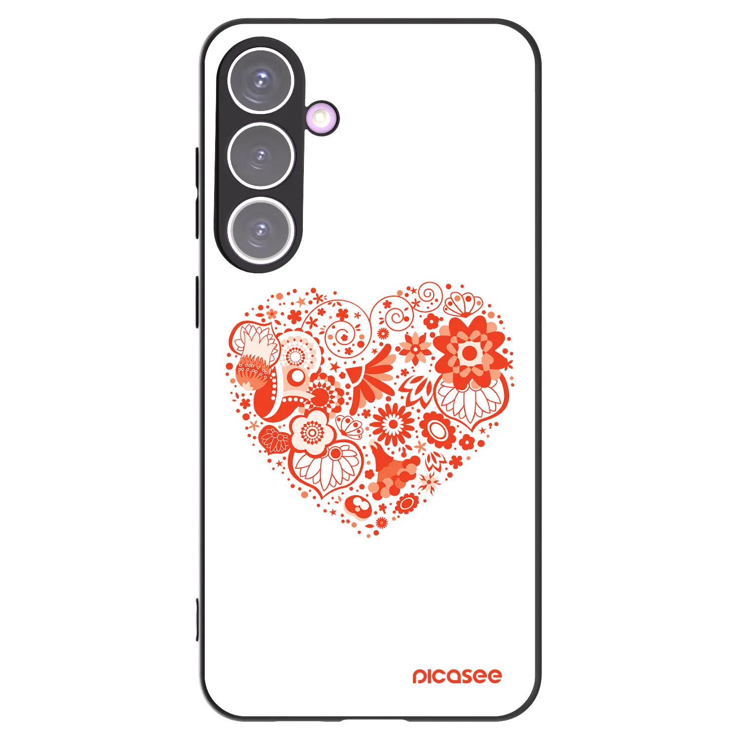 Picasee crna silikonska maskica za Samsung Galaxy S24+ S926B 5G - Big heart