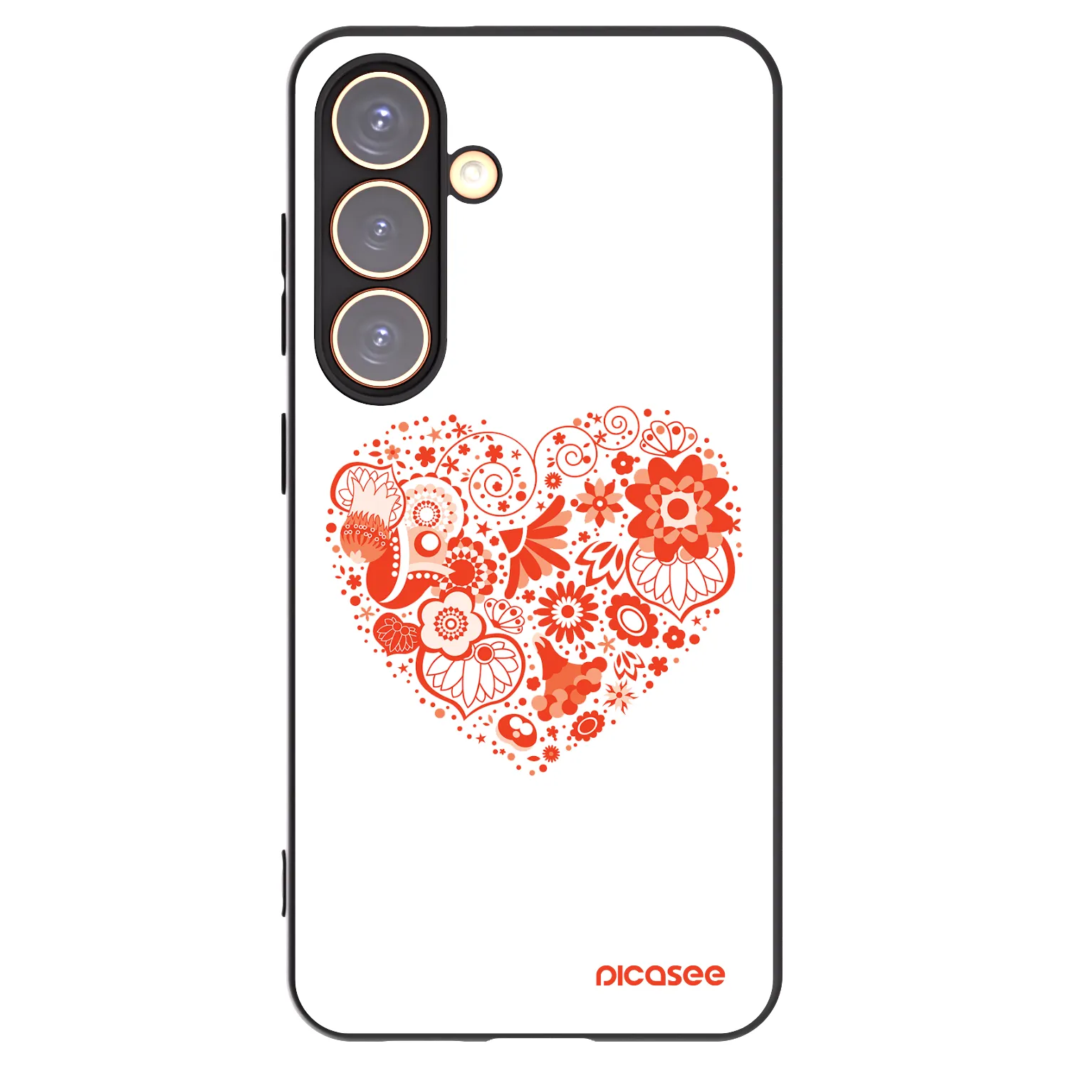 Picasee crna silikonska maskica za Samsung Galaxy S24 S921B 5G - Big heart