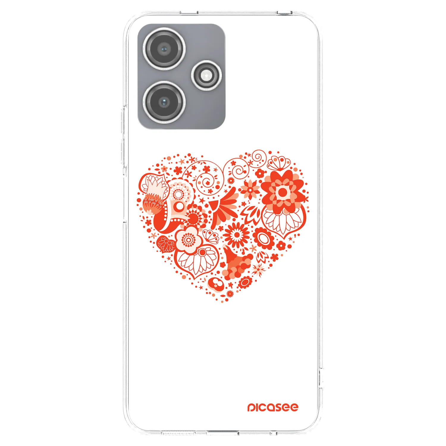 Picasee silikonska prozirna maskica za Xiaomi Redmi 12 5G - Big heart