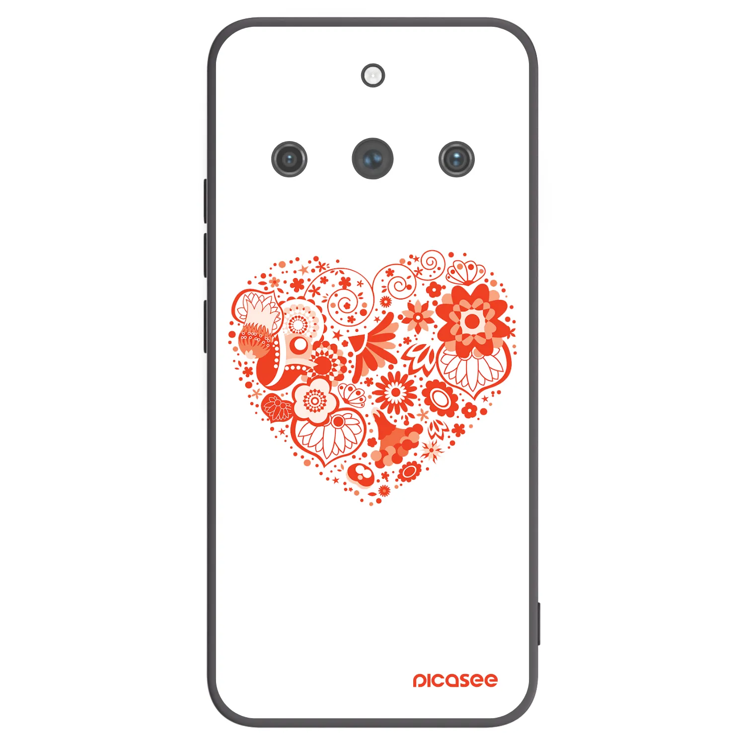 Picasee crna silikonska maskica za Realme 11 Pro+ - Big heart