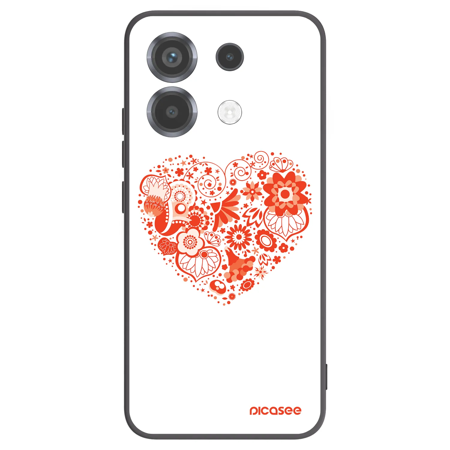 Picasee crna silikonska maskica za Xiaomi Poco X6 - Big heart