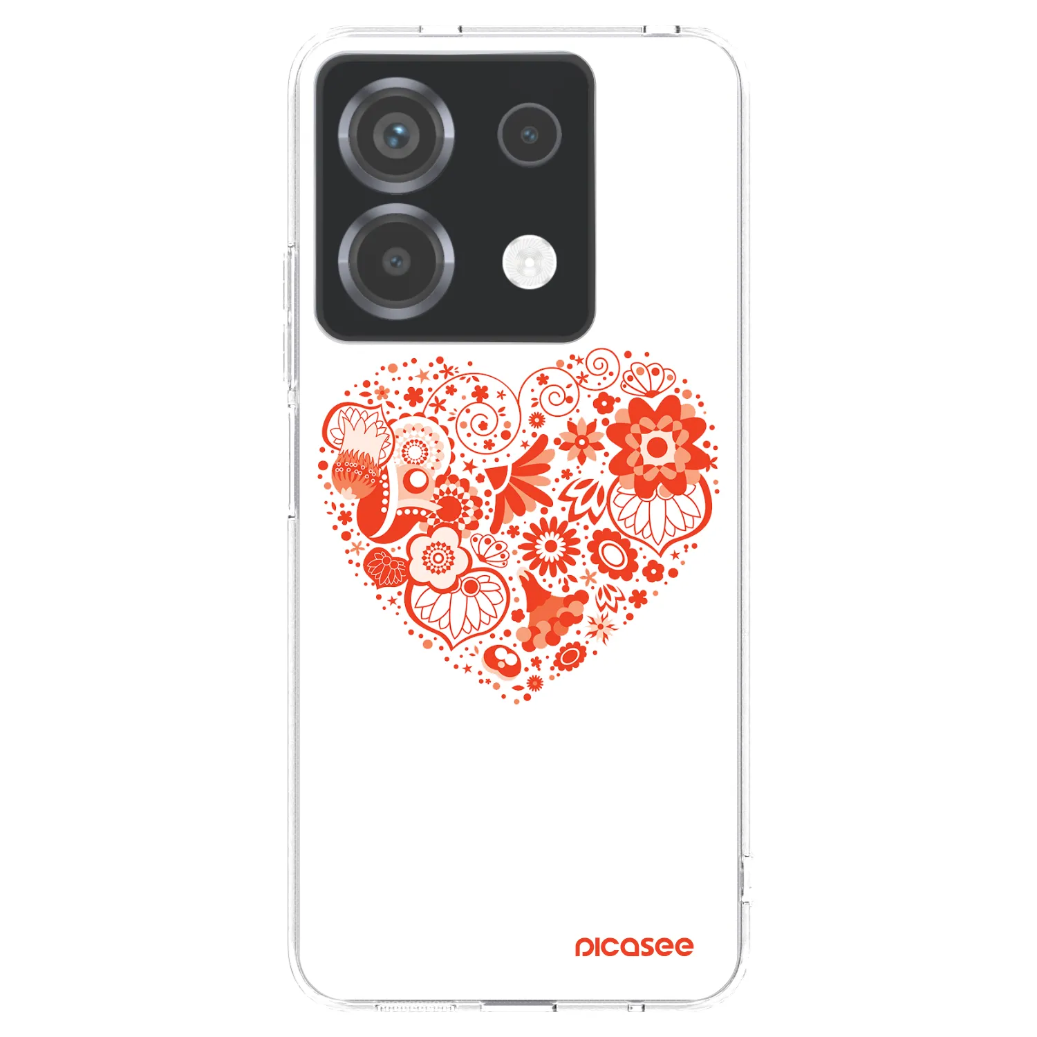 Picasee silikonska prozirna maskica za Xiaomi Poco X6 - Big heart