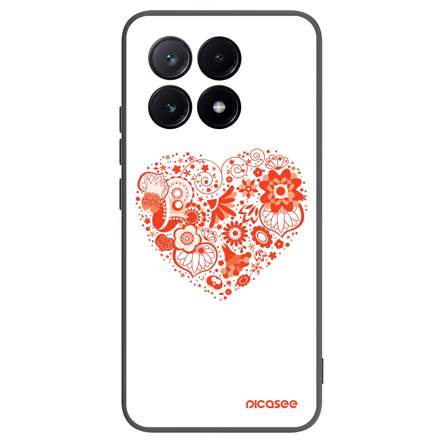 Picasee crna silikonska maskica za Xiaomi Poco X6 Pro - Big heart