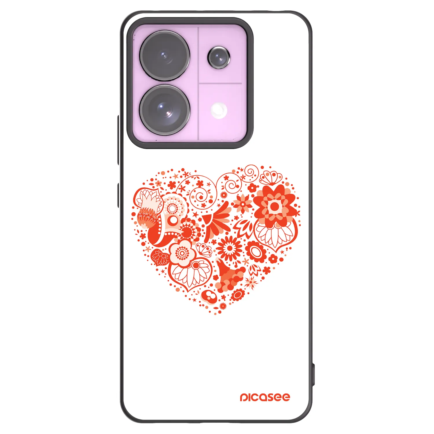 Picasee crna silikonska maskica za Xiaomi Redmi Note 13 Pro 5G - Big heart