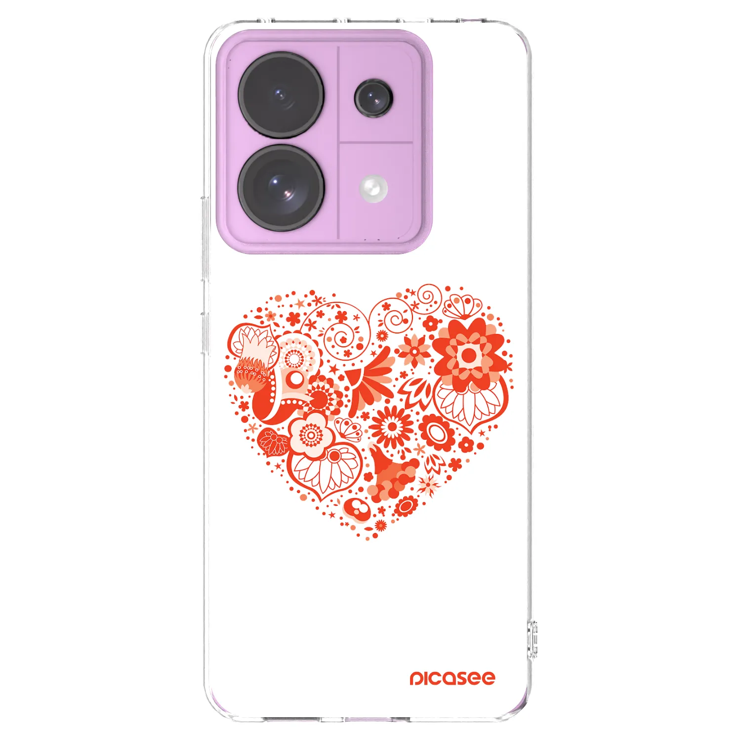 Picasee silikonska prozirna maskica za Xiaomi Redmi Note 13 Pro 5G - Big heart