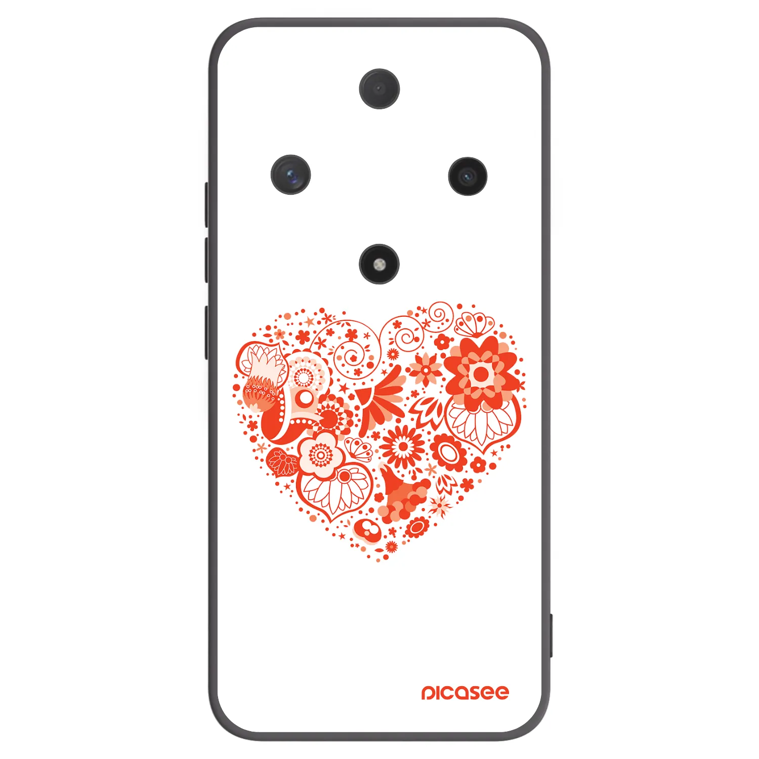 Picasee crna silikonska maskica za Honor Magic6 Lite 5G - Big heart
