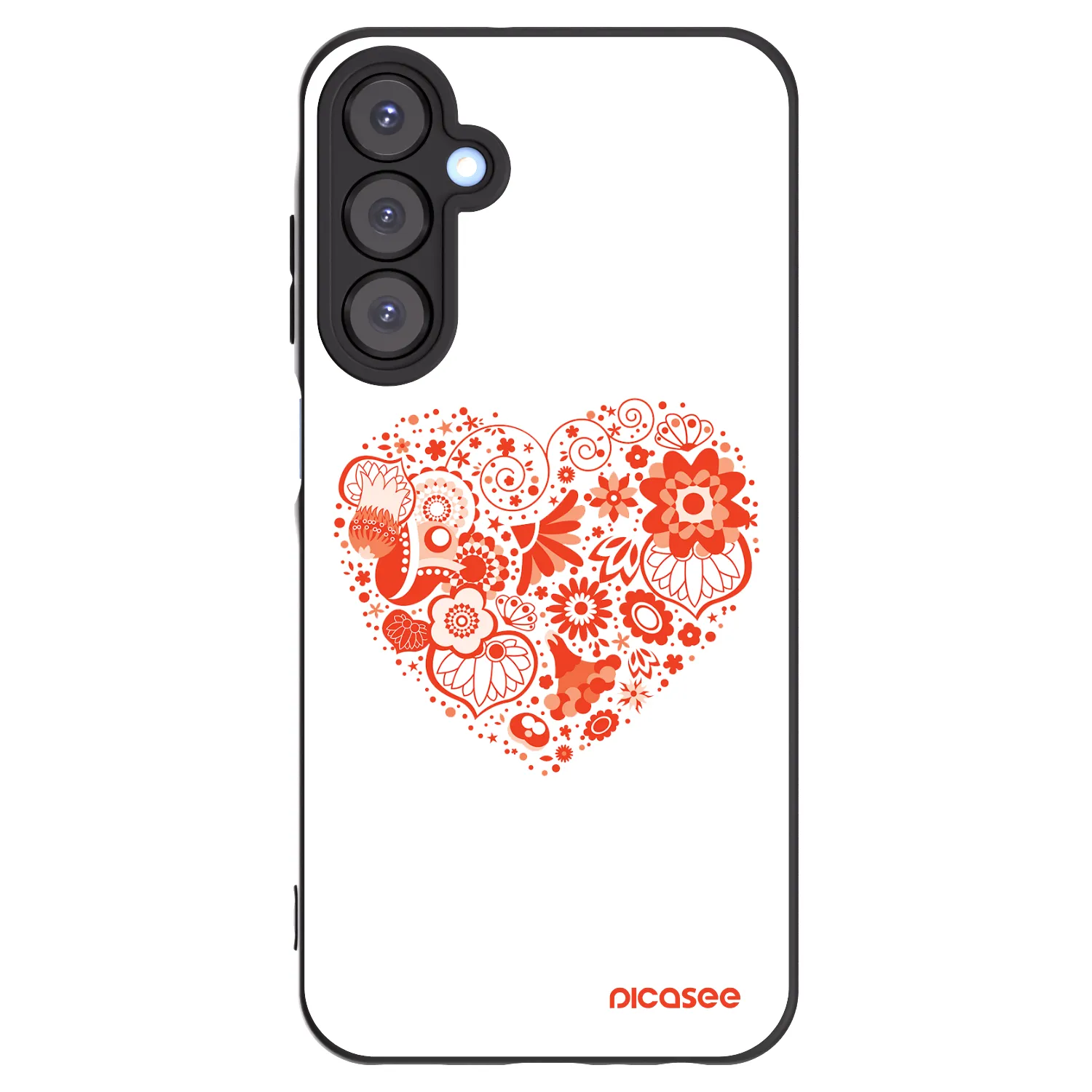 Picasee crna silikonska maskica za Samsung Galaxy A25 A256B 5G - Big heart