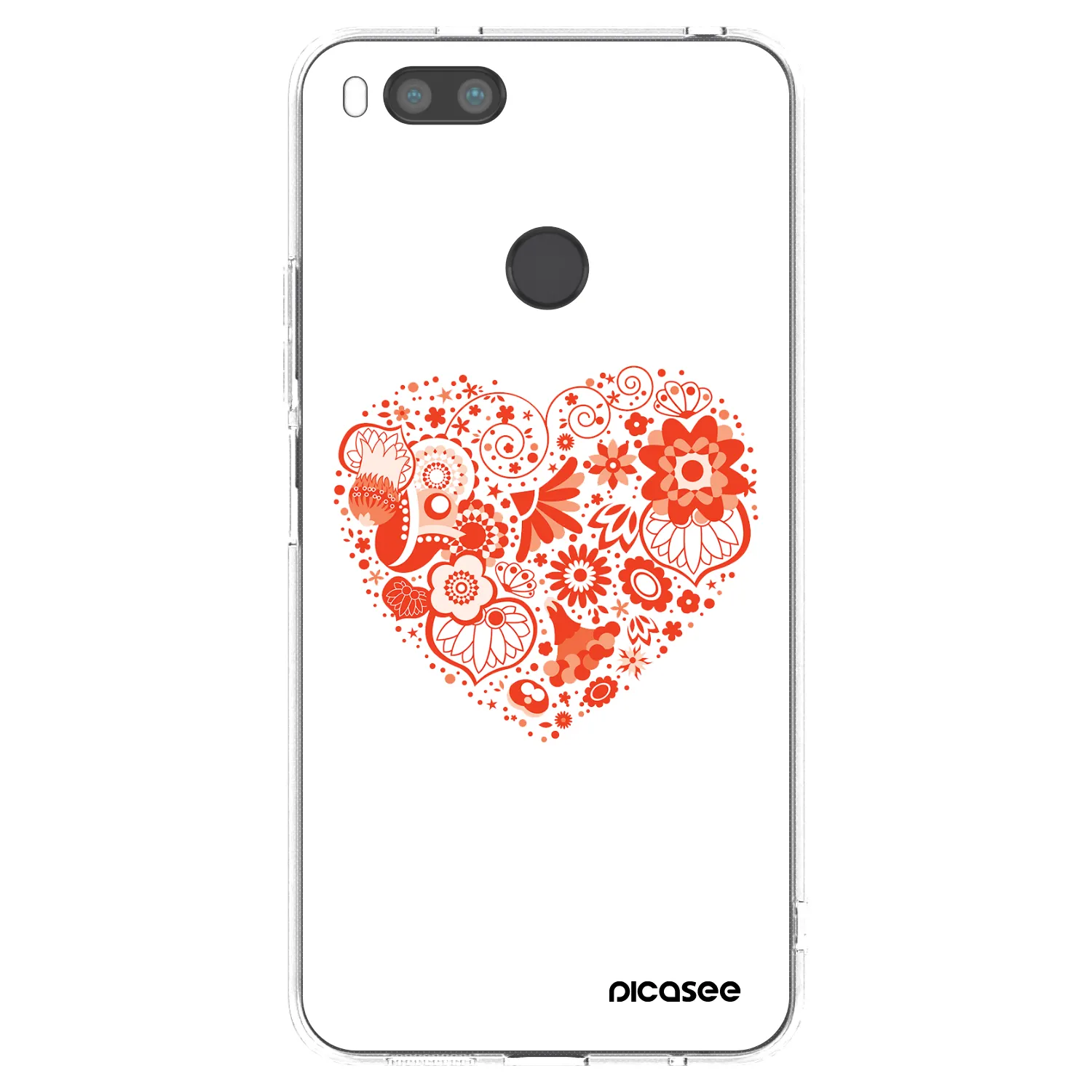Picasee silikonska prozirna maskica za Xiaomi Mi A1 Global - Big heart