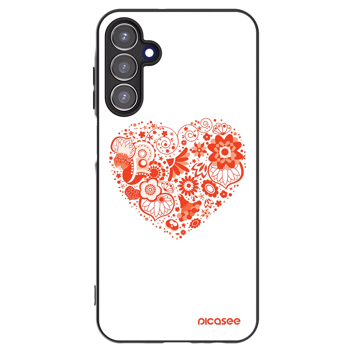 Picasee crna silikonska maskica za Samsung Galaxy A15 A155F 4G - Big heart