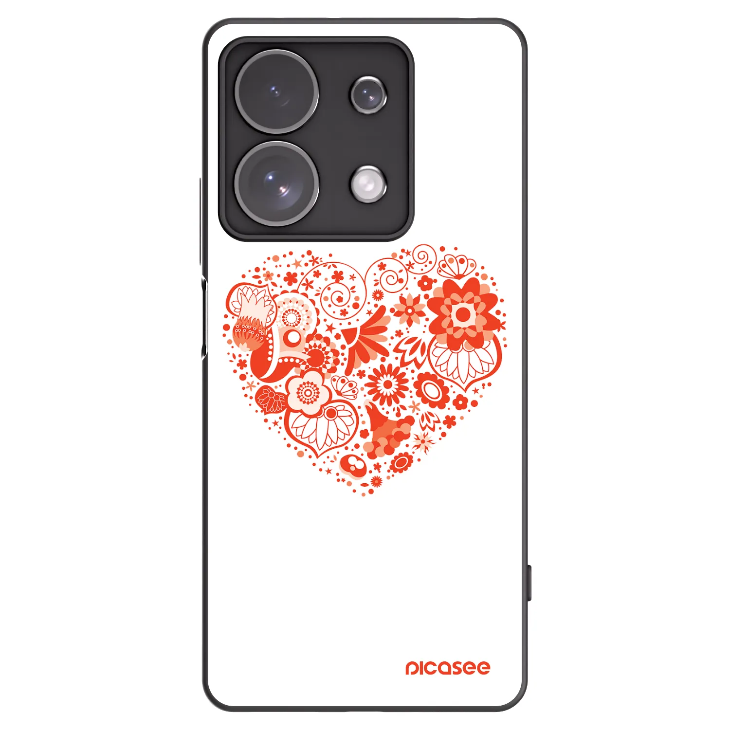 Picasee crna silikonska maskica za Xiaomi Redmi Note 13 Pro 4G - Big heart