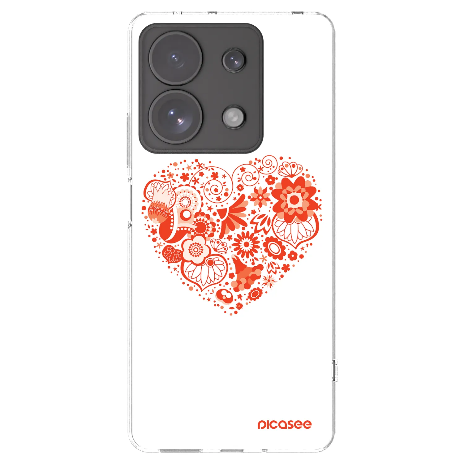 Picasee silikonska prozirna maskica za Xiaomi Redmi Note 13 Pro 4G - Big heart