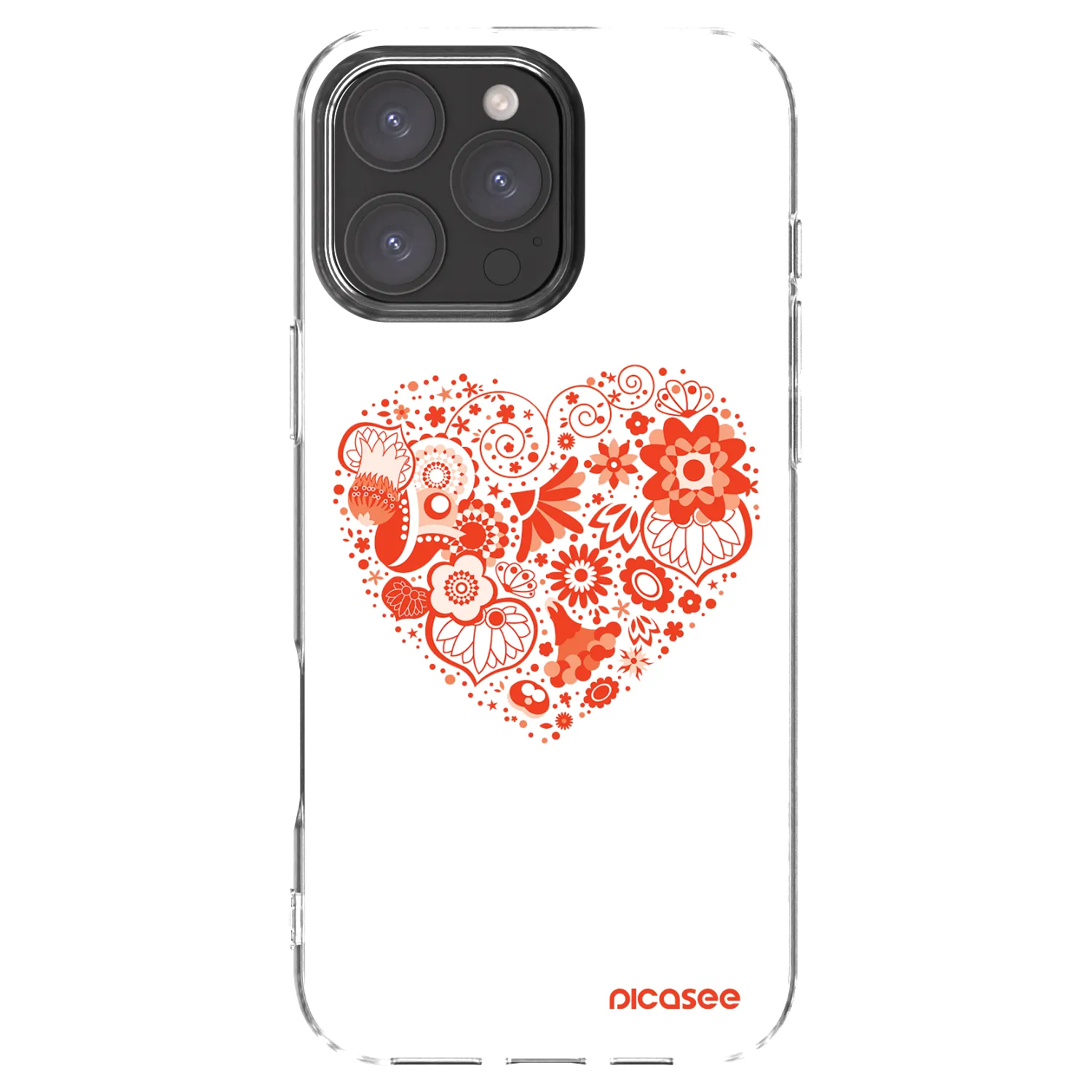Picasee silikonska prozirna maskica za Apple iPhone 16 Pro Max - Big heart