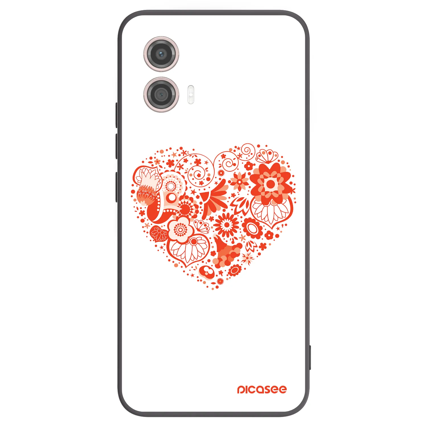 Picasee crna silikonska maskica za Motorola Moto G53 5G - Big heart