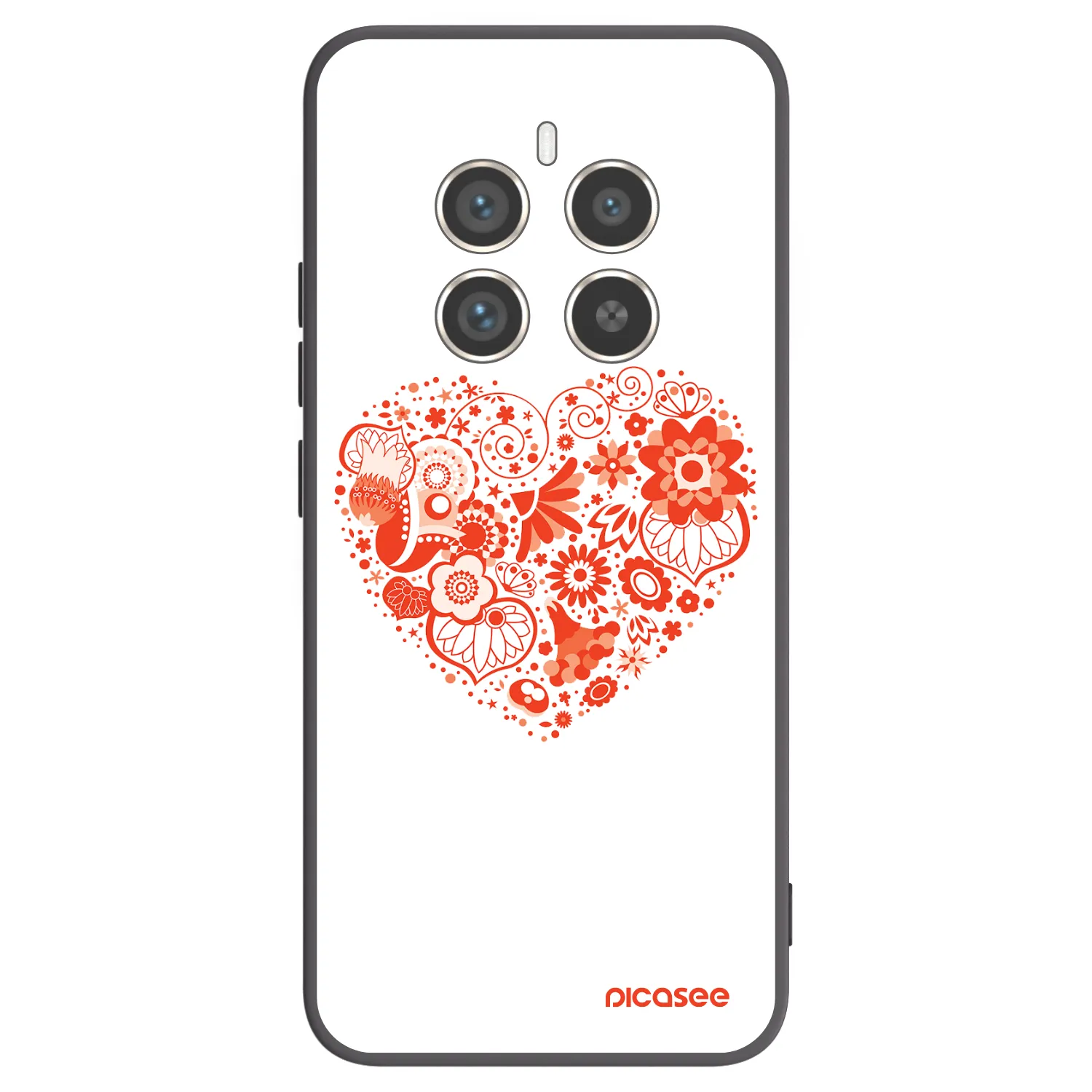 Picasee crna silikonska maskica za Realme 12 Pro 5G - Big heart