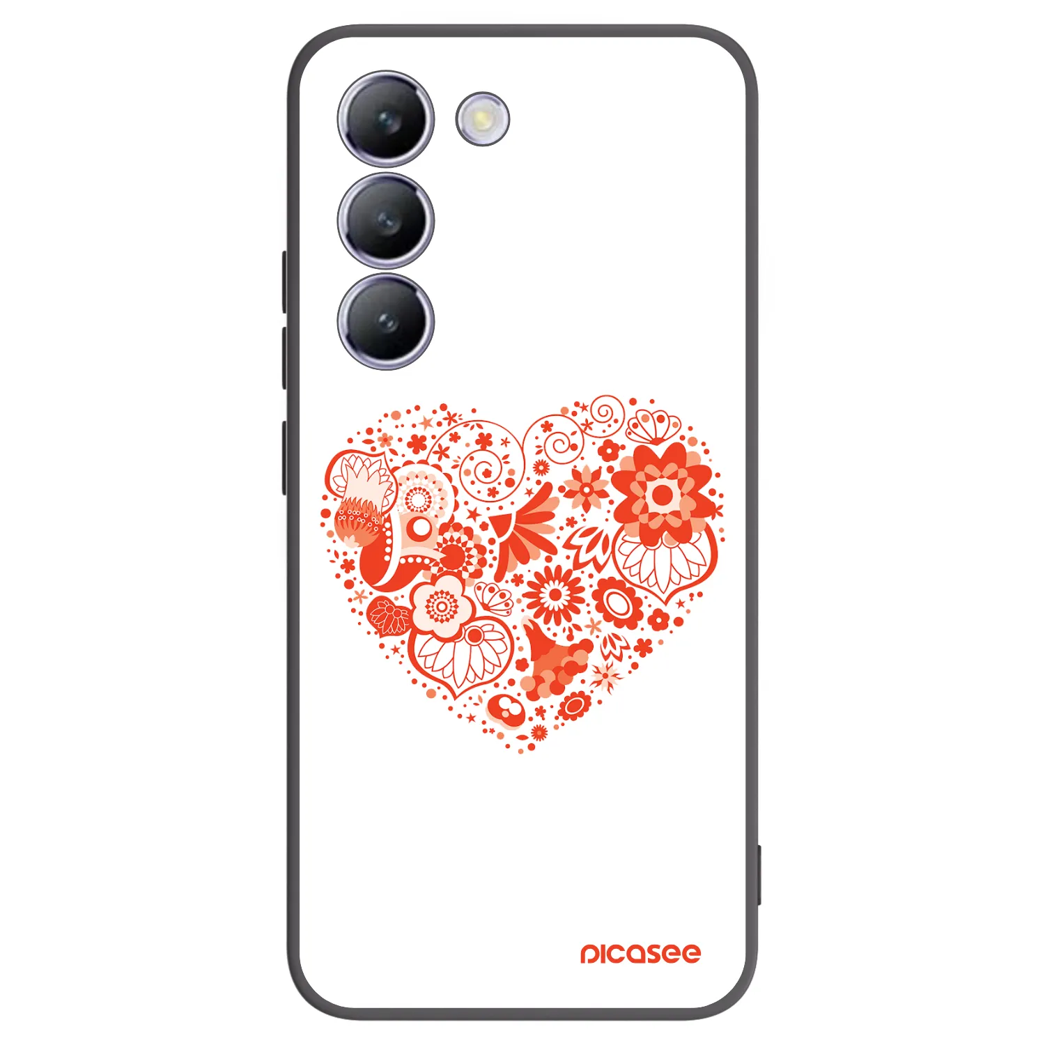 Picasee crna silikonska maskica za Vivo V40 SE 5G - Big heart