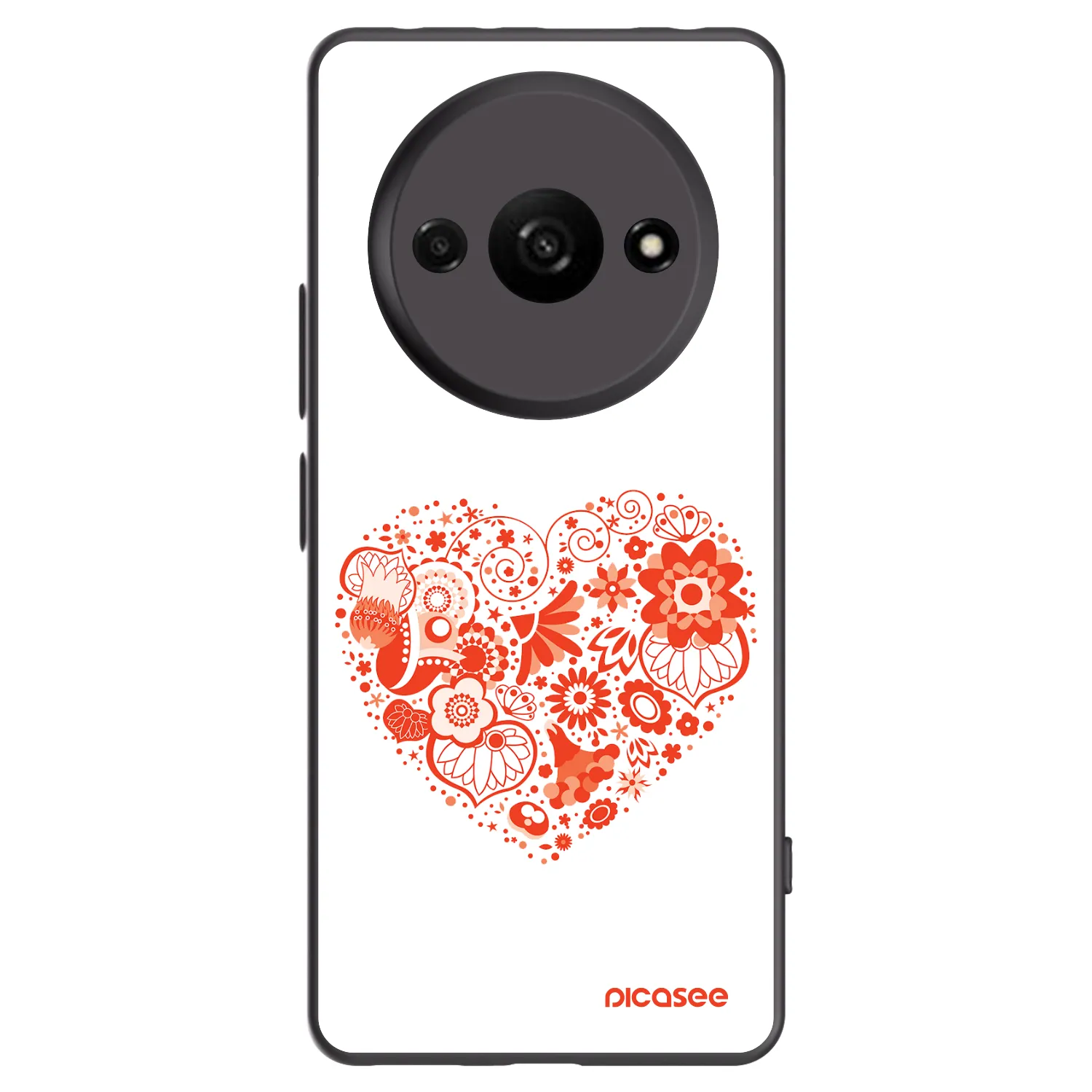 Picasee crna silikonska maskica za Xiaomi Redmi A3 - Big heart