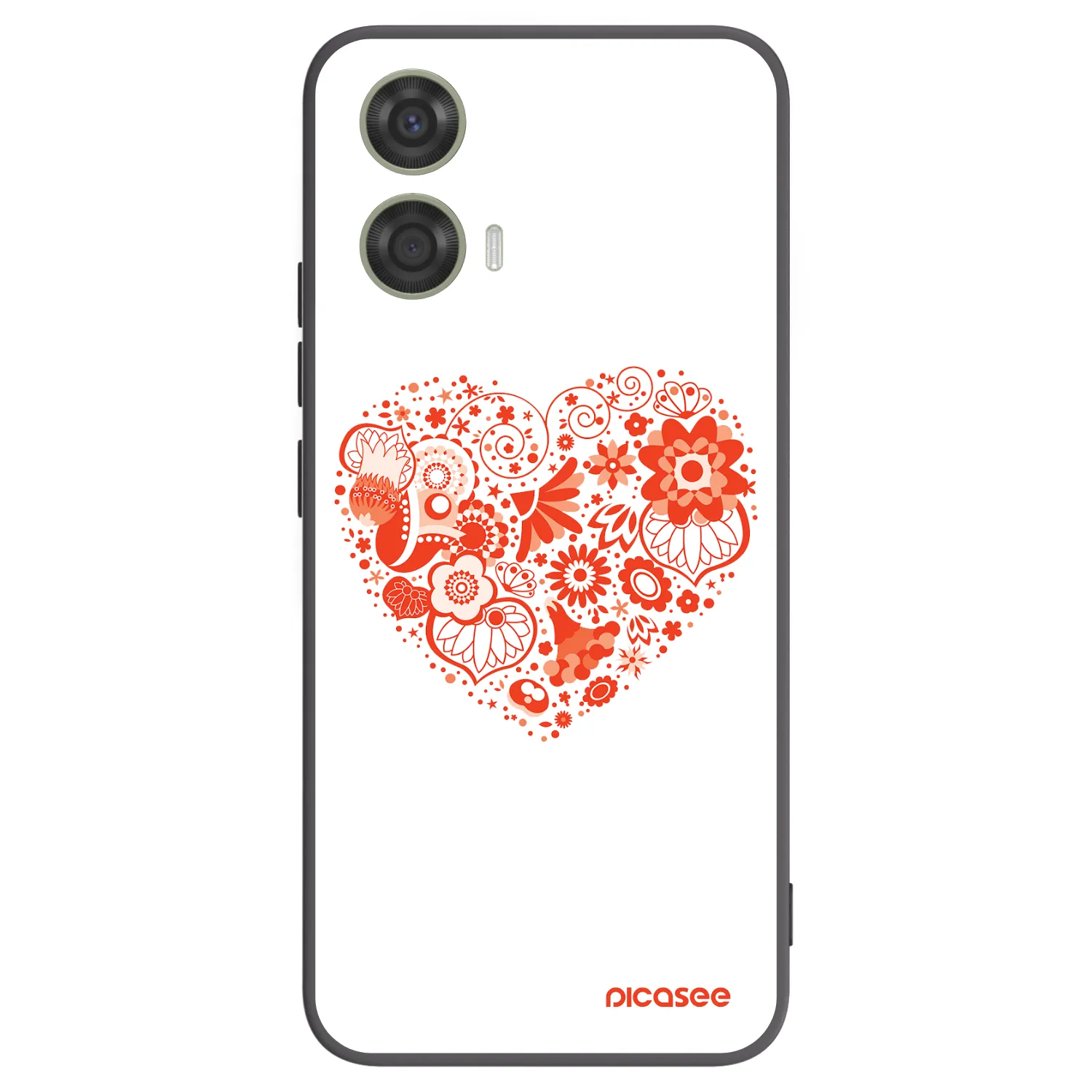Picasee crna silikonska maskica za Motorola Moto G24 - Big heart