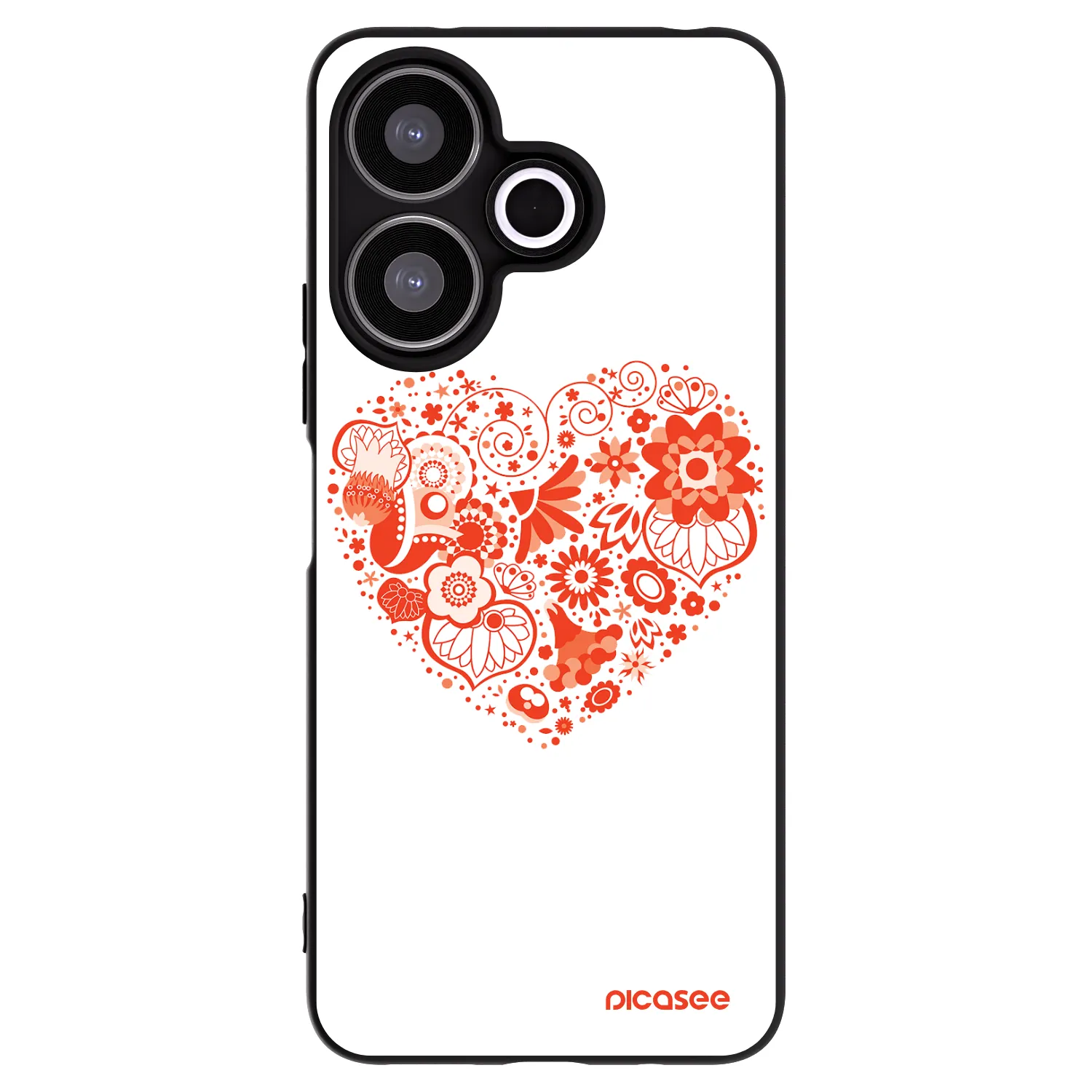 Picasee crna silikonska maskica za Xiaomi Redmi 13 4G - Big heart
