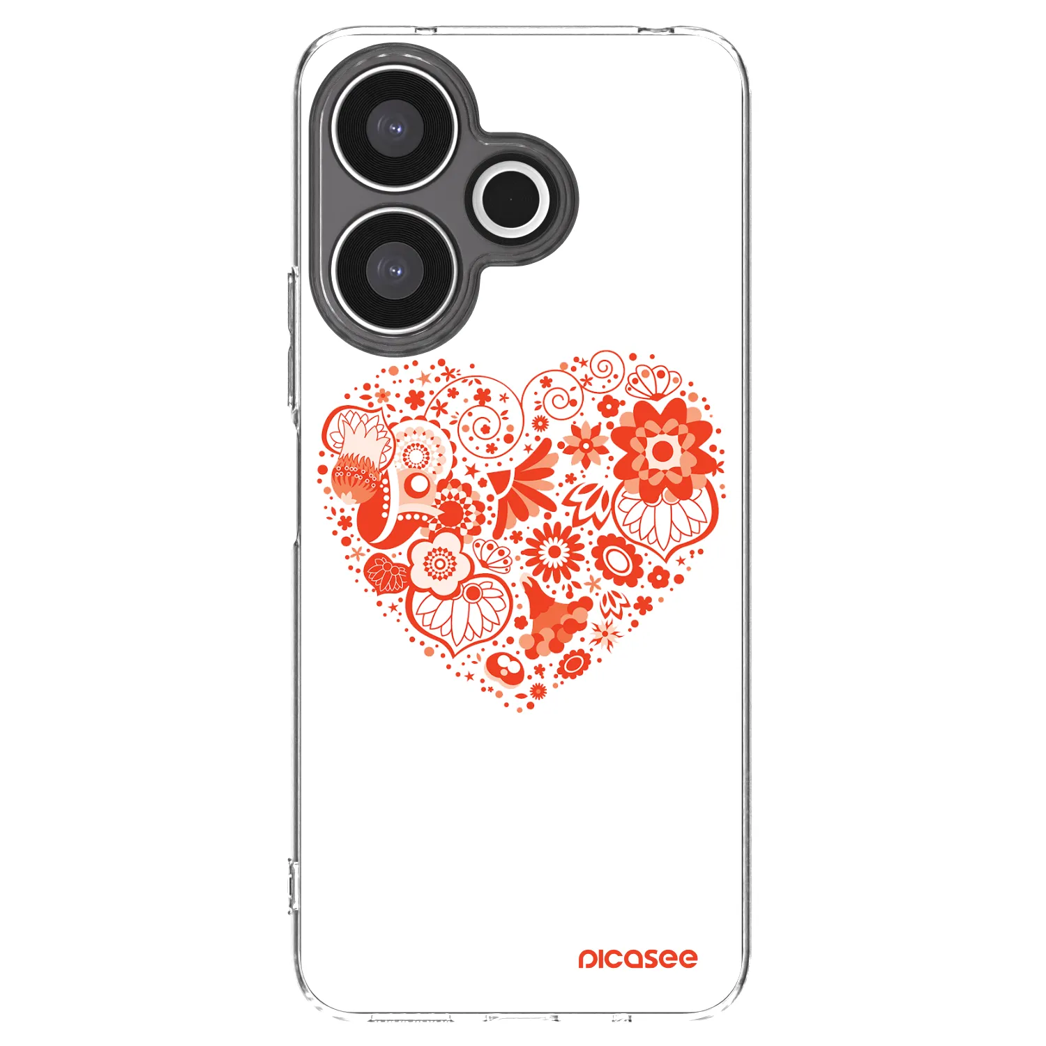 Picasee silikonska prozirna maskica za Xiaomi Redmi 13 4G - Big heart