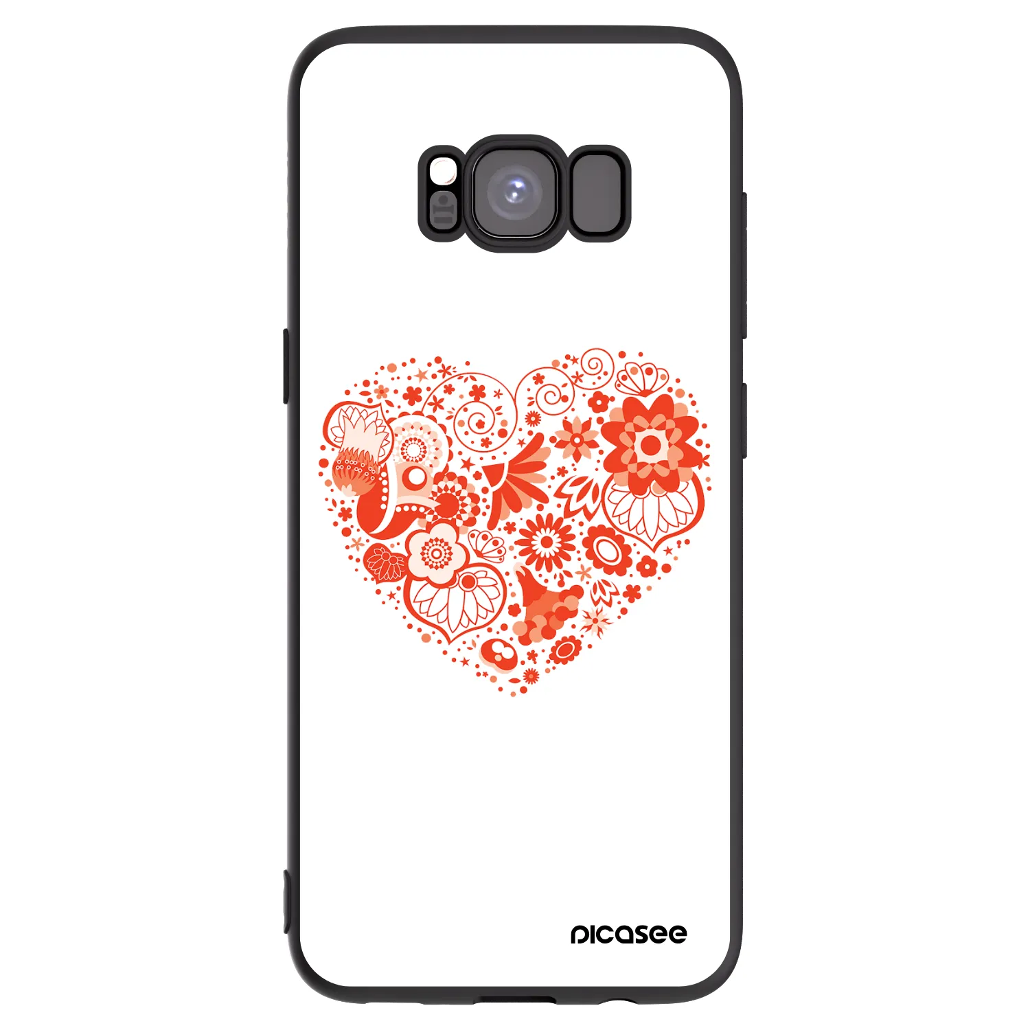 Picasee crna silikonska maskica za Samsung Galaxy S8 G950F - Big heart
