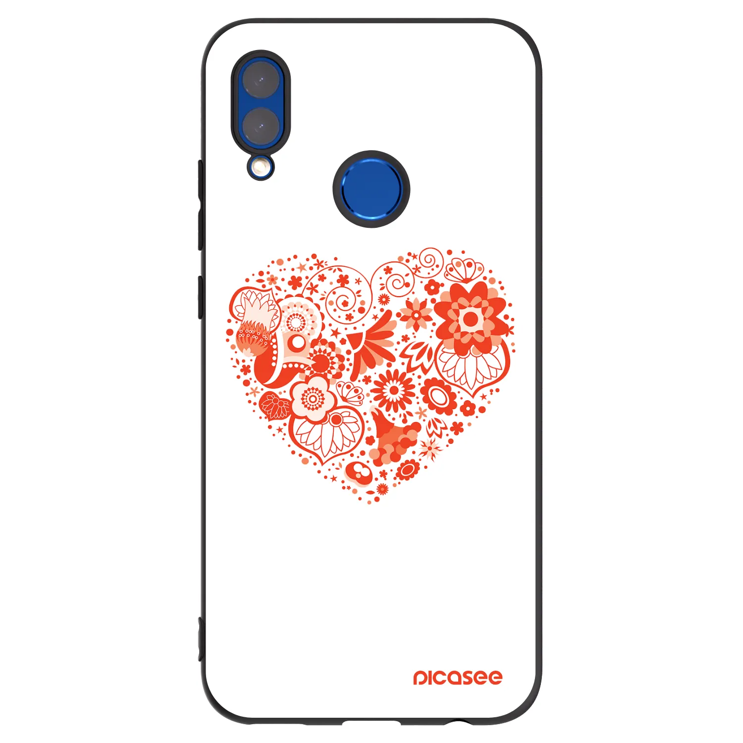 Picasee crna silikonska maskica za Huawei P Smart 2019 - Big heart