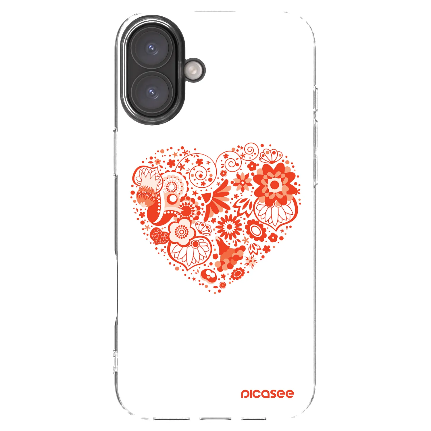 Picasee silikonska prozirna maskica za Apple iPhone 16 Plus - Big heart