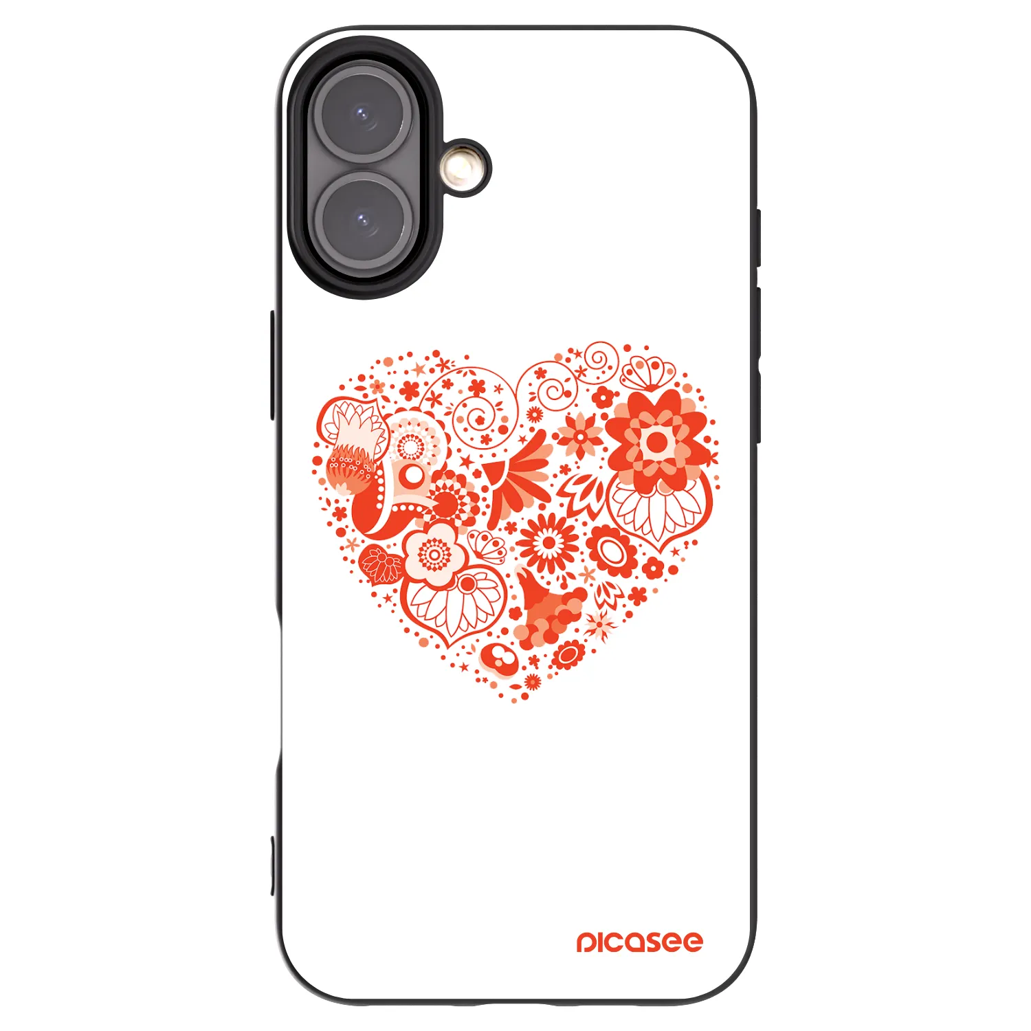 Picasee crna silikonska maskica za Apple iPhone 16 Plus - Big heart