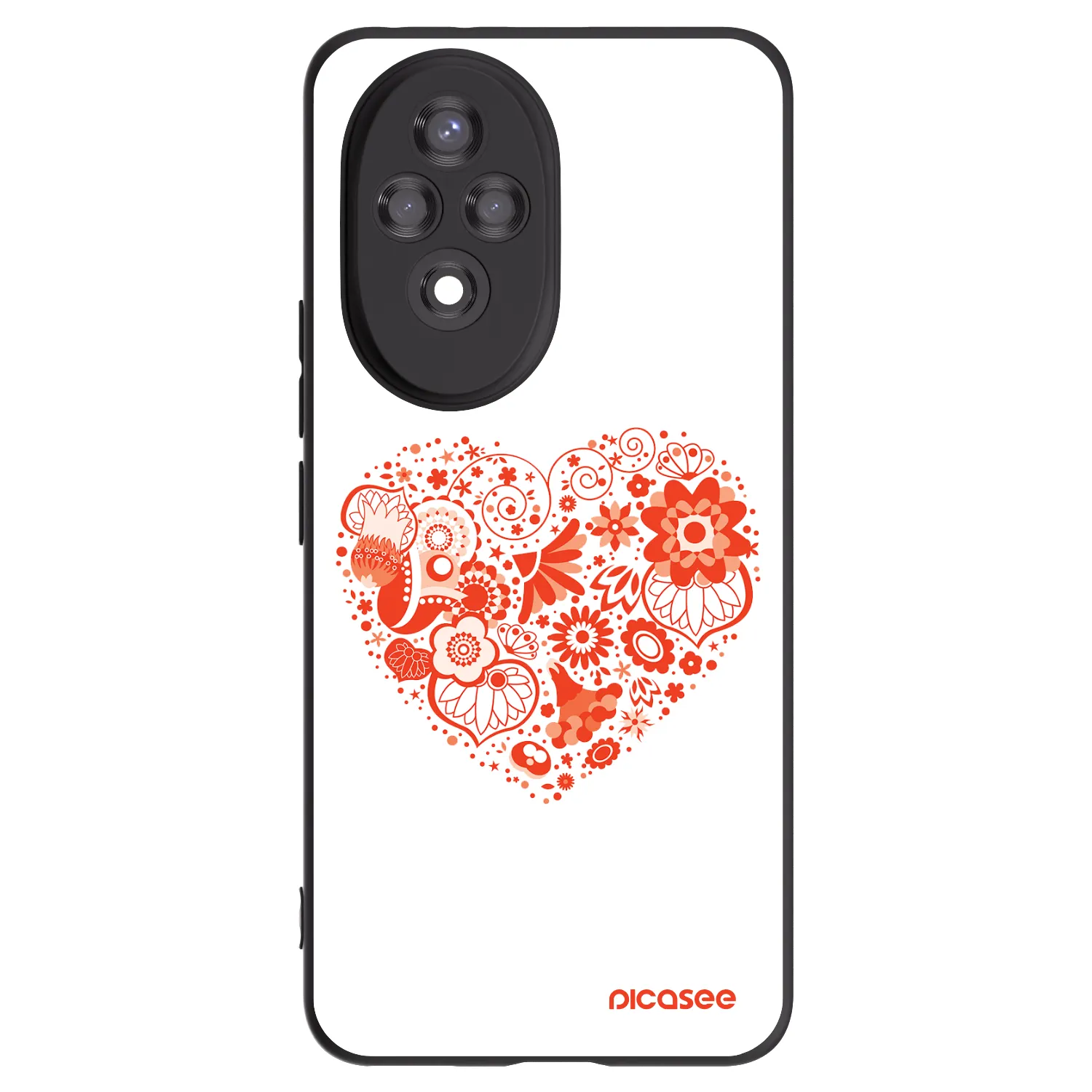 Picasee crna silikonska maskica za Honor 200 5G - Big heart