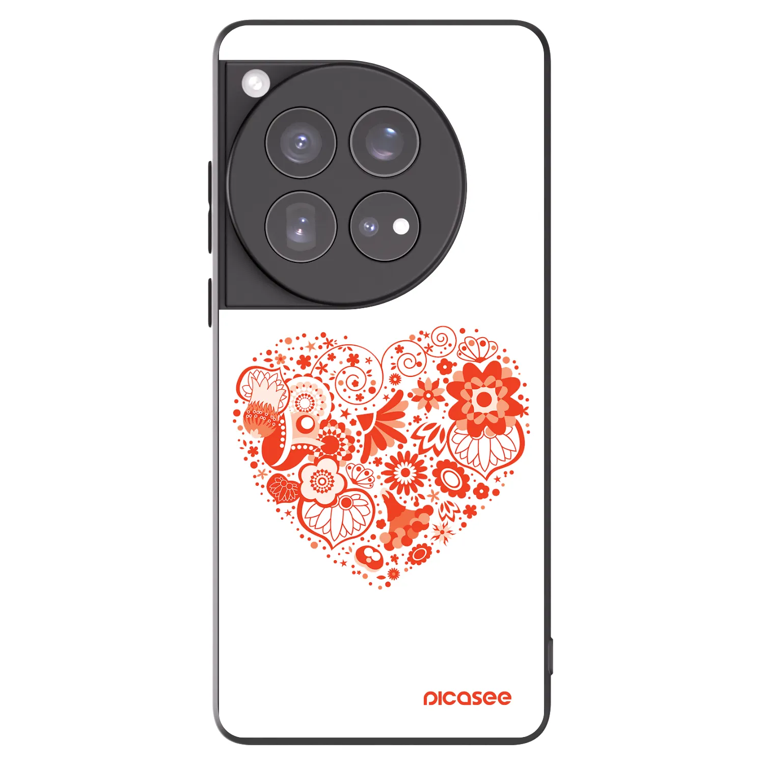 Picasee crna silikonska maskica za OnePlus 12 5G - Big heart