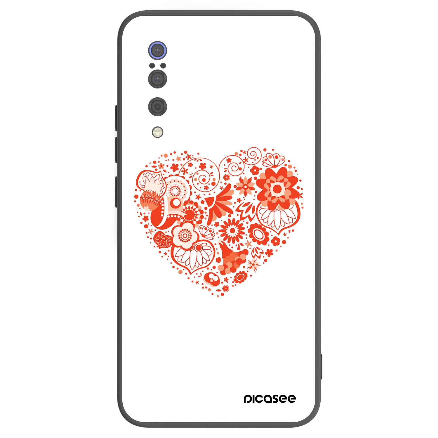 Picasee crna silikonska maskica za Xiaomi Mi 9 - Big heart