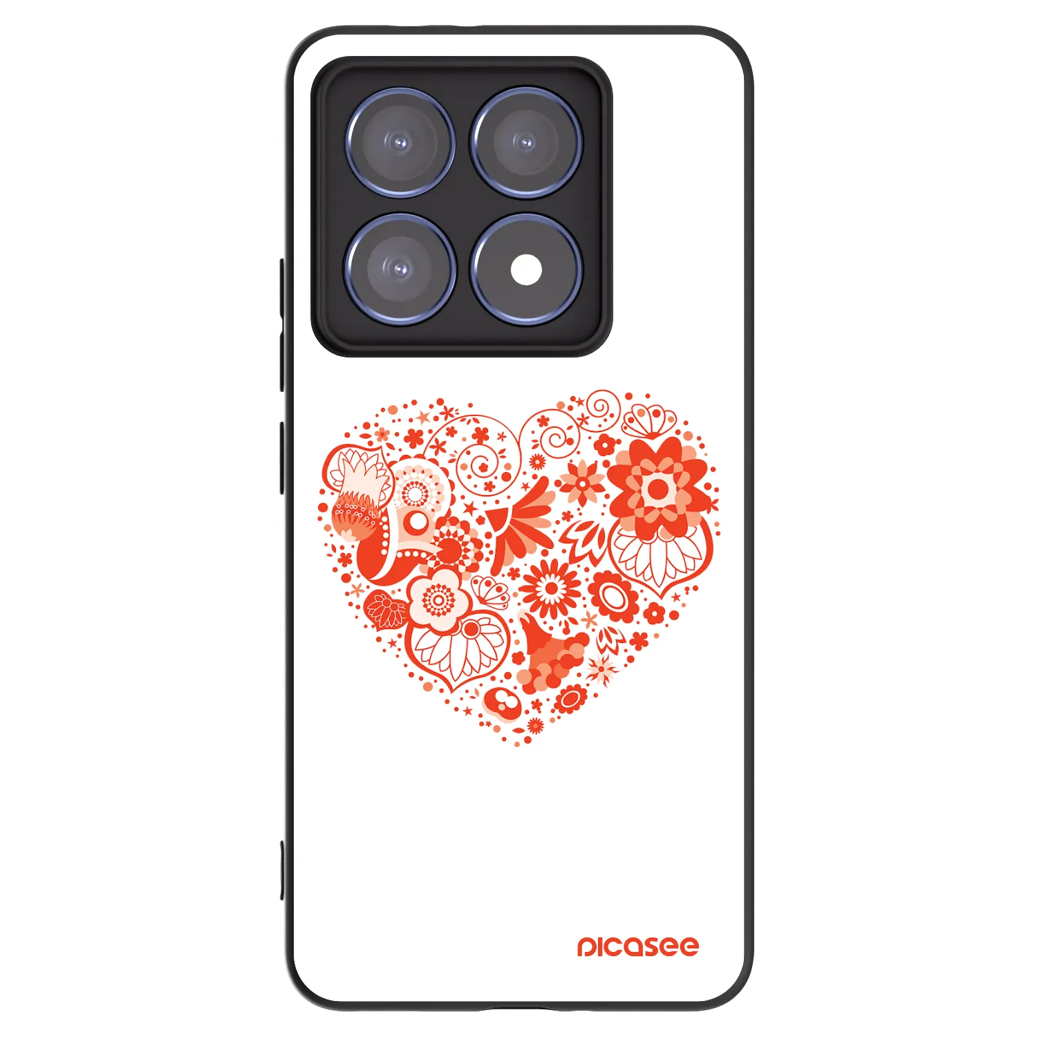Picasee crna silikonska maskica za Xiaomi 14T Pro - Big heart