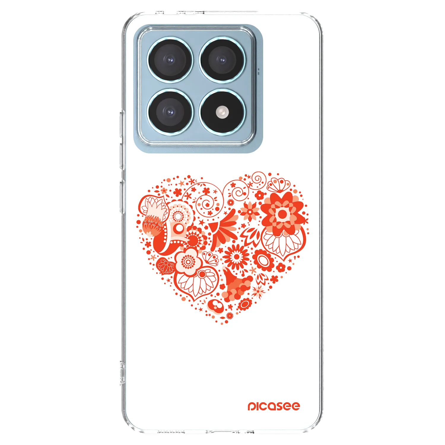 Picasee silikonska prozirna maskica za Xiaomi 14T Pro - Big heart