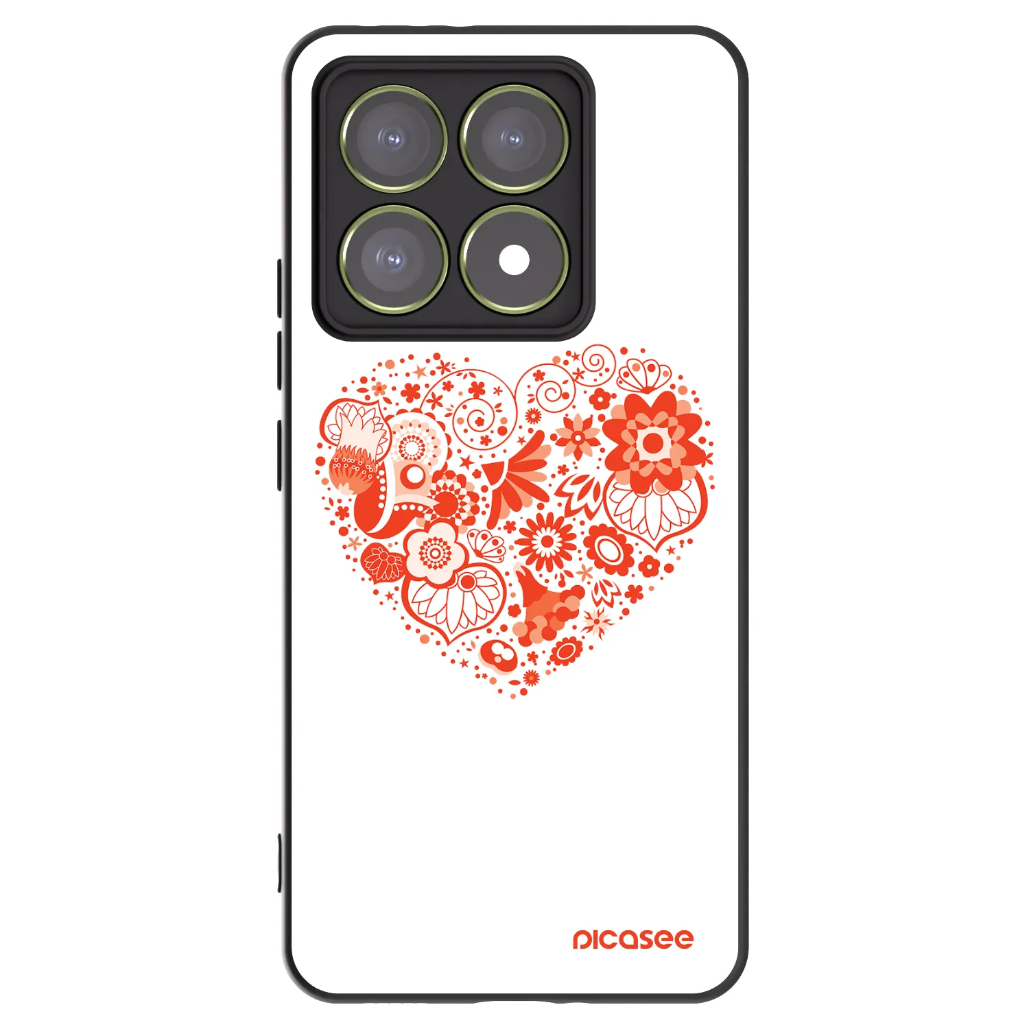 Picasee crna silikonska maskica za Xiaomi 14T - Big heart