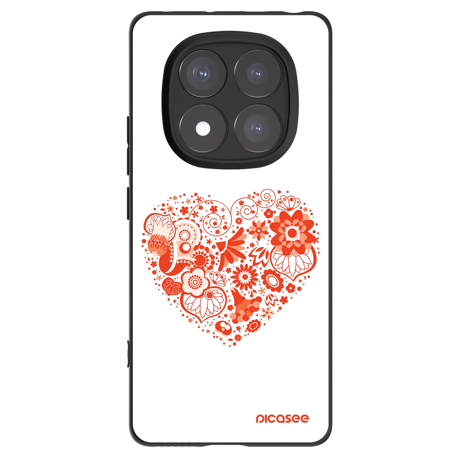 Picasee crna silikonska maskica za Xiaomi Redmi Note 14 Pro+ 5G - Big heart