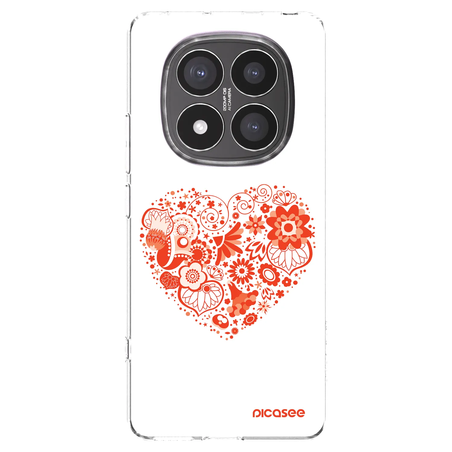 Picasee silikonska prozirna maskica za Xiaomi Redmi Note 14 Pro+ 5G - Big heart