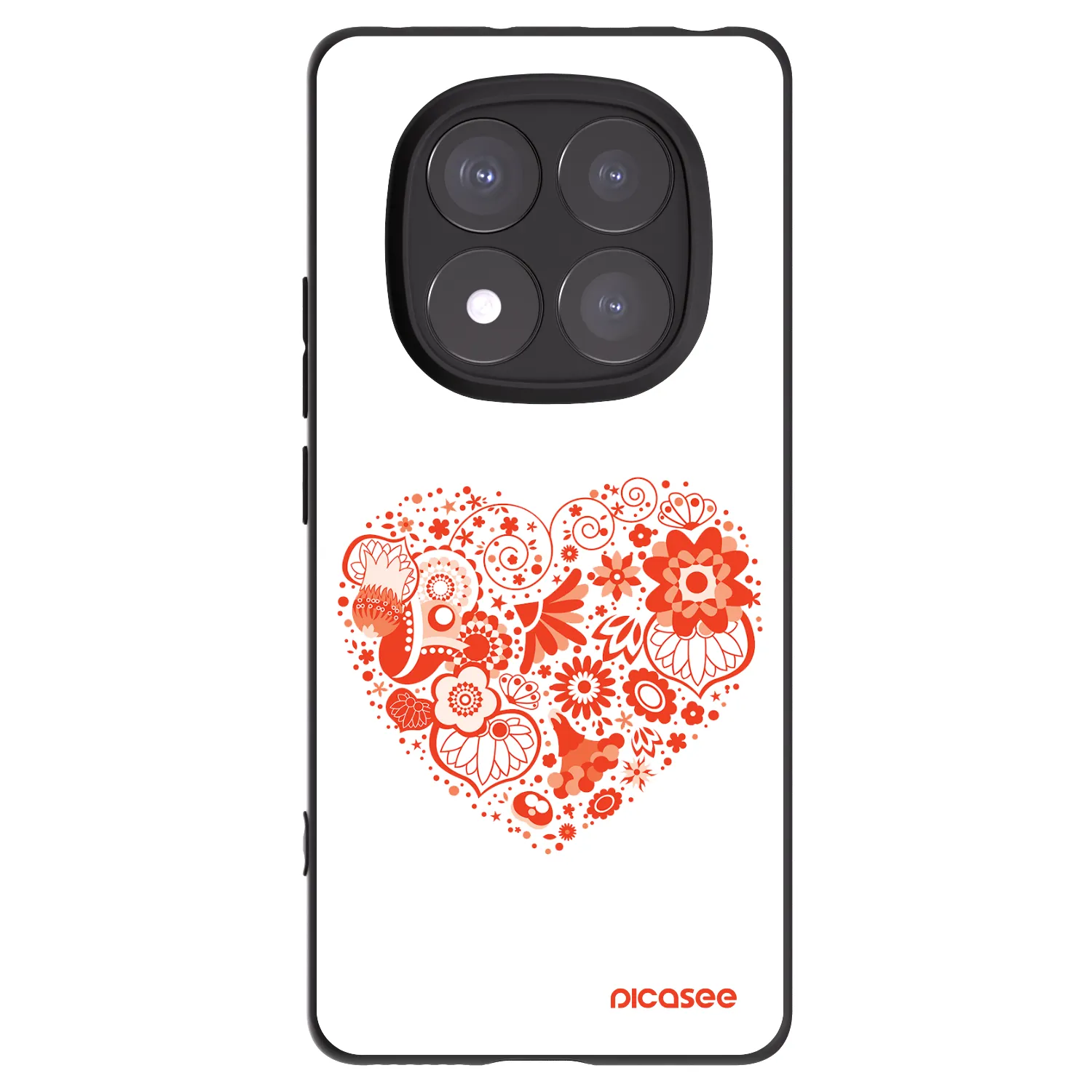 Picasee crna silikonska maskica za Xiaomi Redmi Note 14 Pro 5G - Big heart