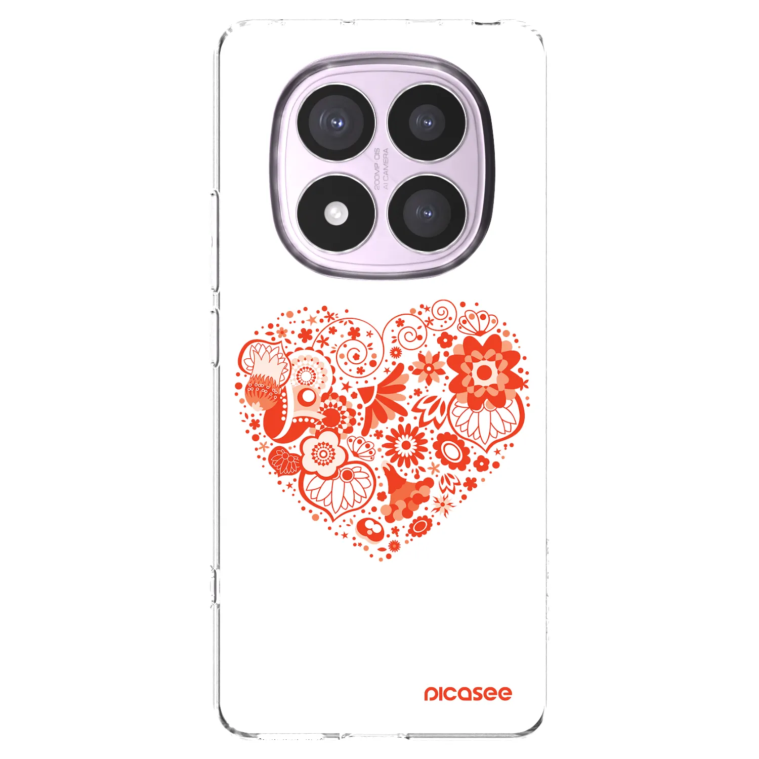 Picasee silikonska prozirna maskica za Xiaomi Redmi Note 14 Pro 5G - Big heart